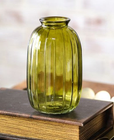 WONDERWALL ‘Maison Élégance’ Olive Green Bud Vase , 3 Style Options