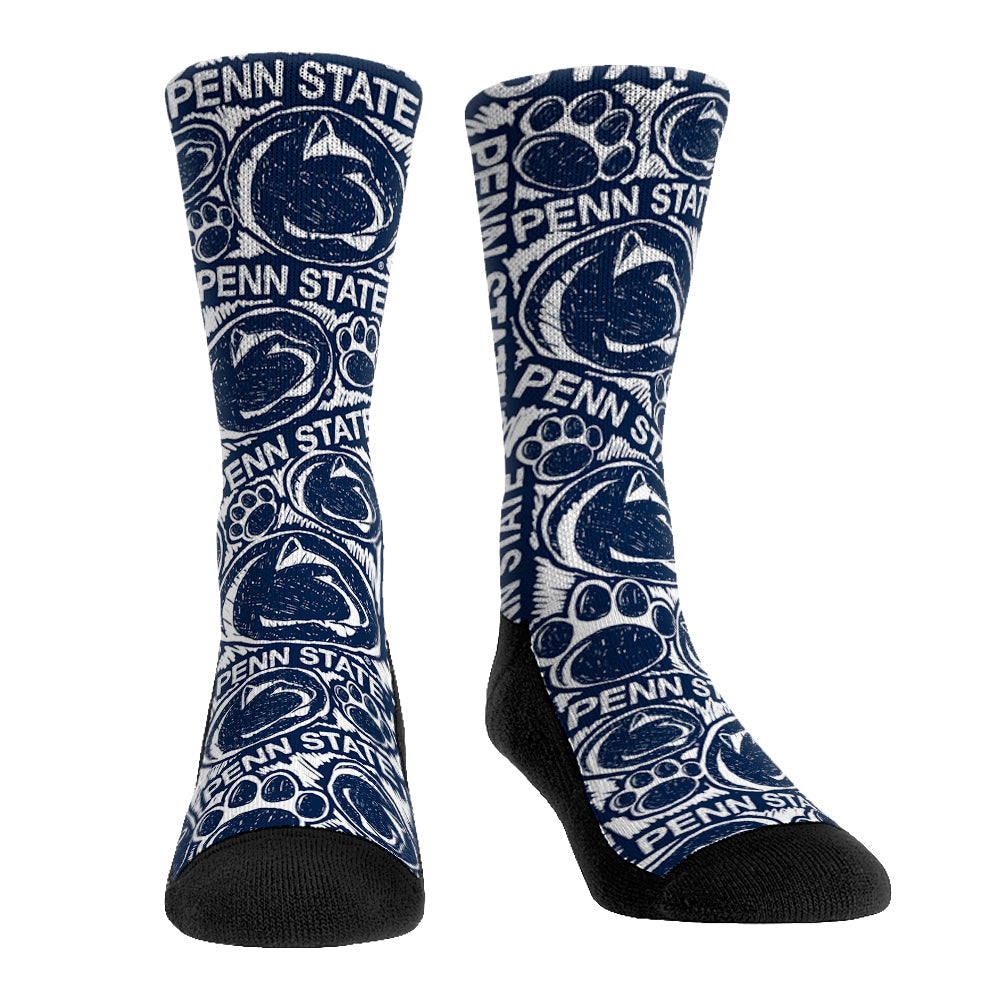 Penn State Nittany Lions - Logo Sketch Crew Socks