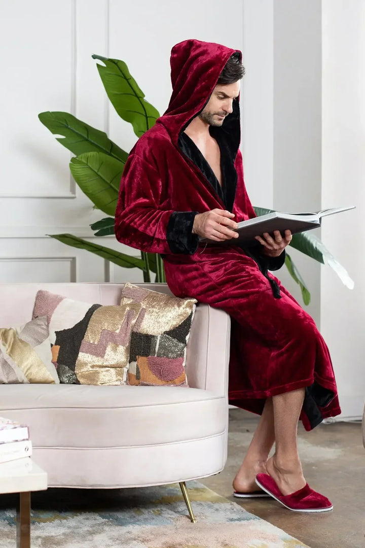 Men’s Robe with Hood – Ultra-Soft Plush Comfort for Everyday Use