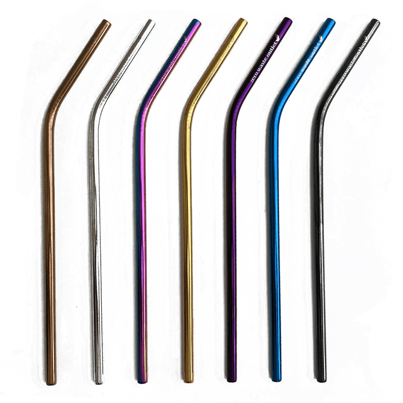 Reusable Metal Straws - Curved