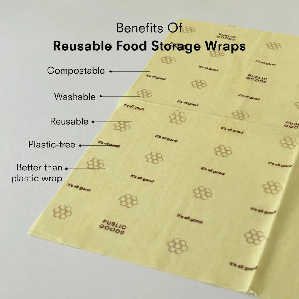 Reusable Beeswax Food Storage Wraps