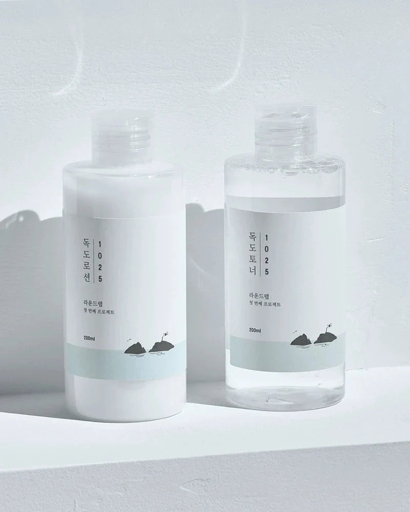 ROUND LAB 1025 Dokdo Toner + Lotion Duo – Hydrating Korean Skincare Set