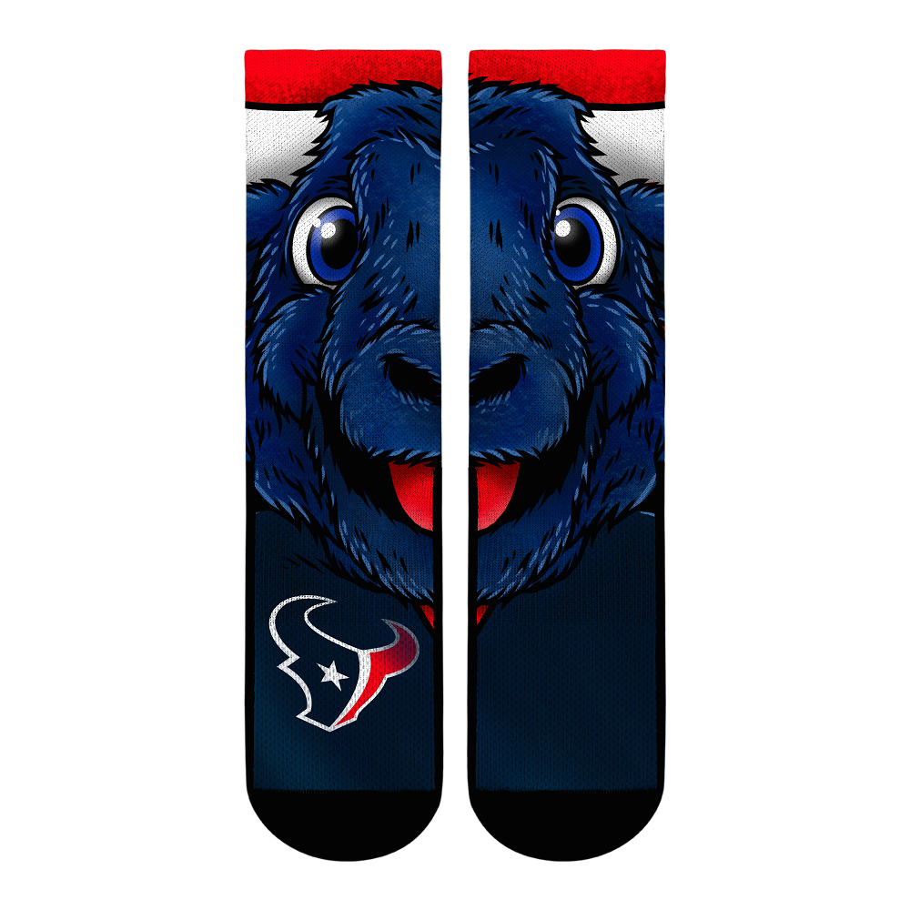 Houston Texans - Split Face Mascot Crew Socks