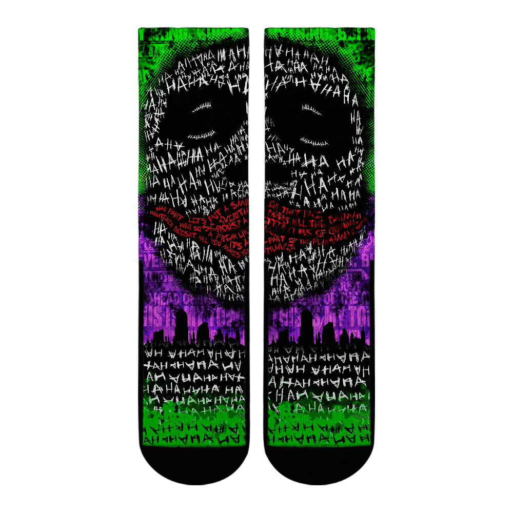 The Dark Knight - The Joker Split Face Crew Socks