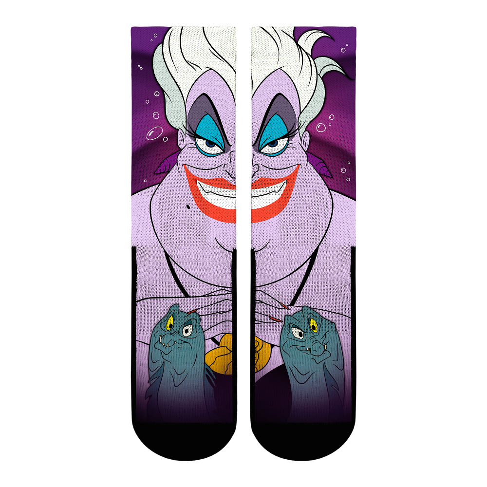 The Little Mermaid - Ursula - Split Face Crew Socks