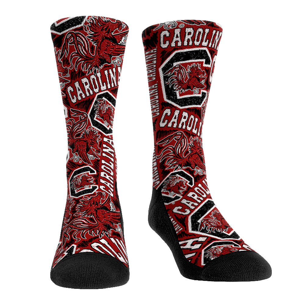 South Carolina Gamecocks - Logo Sketch Crew Socks