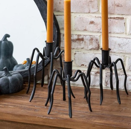 WONDERWALL ‘Pop Festif’ Set of 3 Spider Led Taper Candle Holders