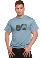 American Flag Men's Bamboo Short Sleeve Graphic T-Shirt - WONDERWALL