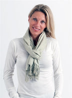 Bamboo Viscose Scarf in Black - WONDERWALL