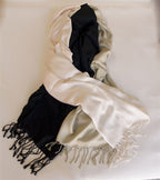 Bamboo Viscose Scarf in Black - WONDERWALL