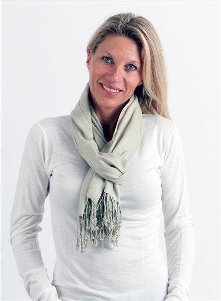 Bamboo Viscose Scarf in Black - WONDERWALL