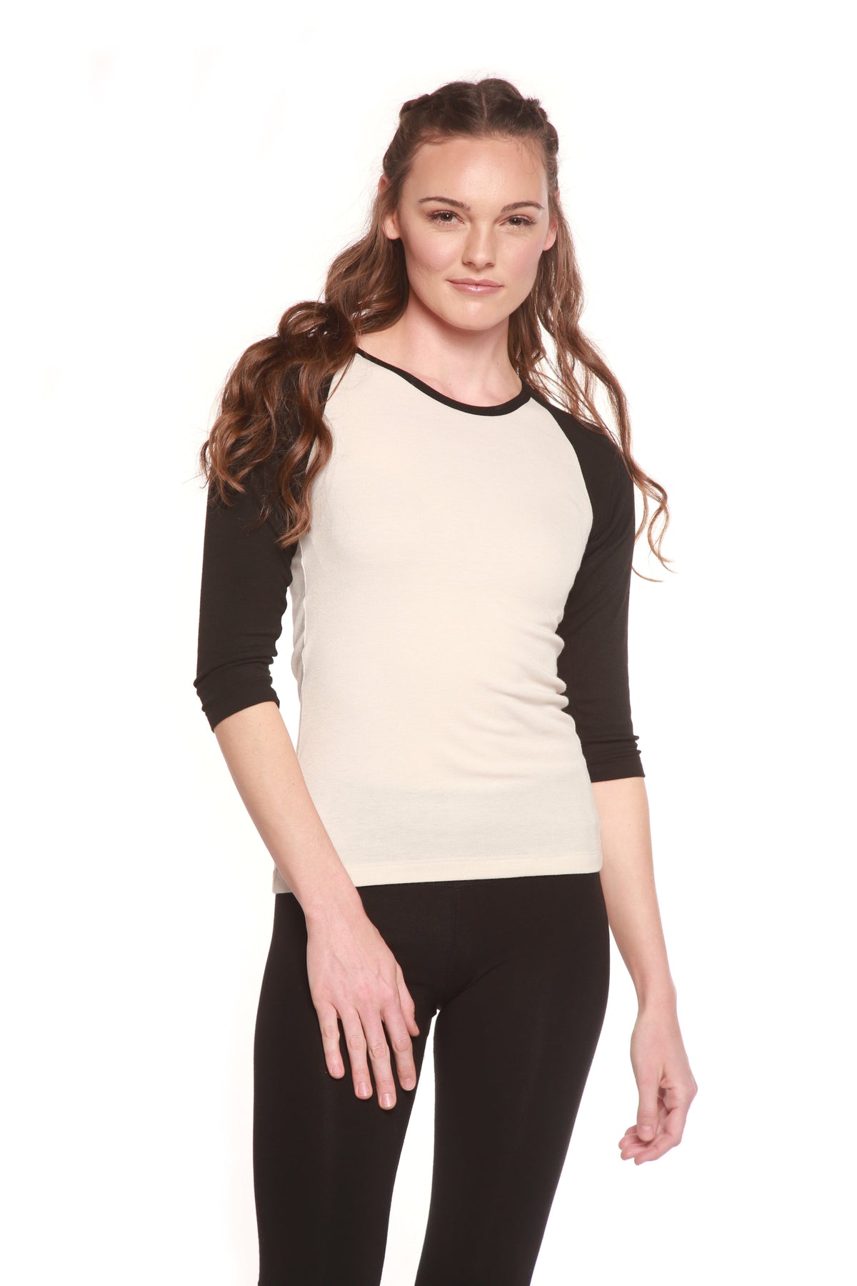 Clearance Women's Bamboo Viscose/Sorona 3/4 Sleeve T-Shirt - WONDERWALL