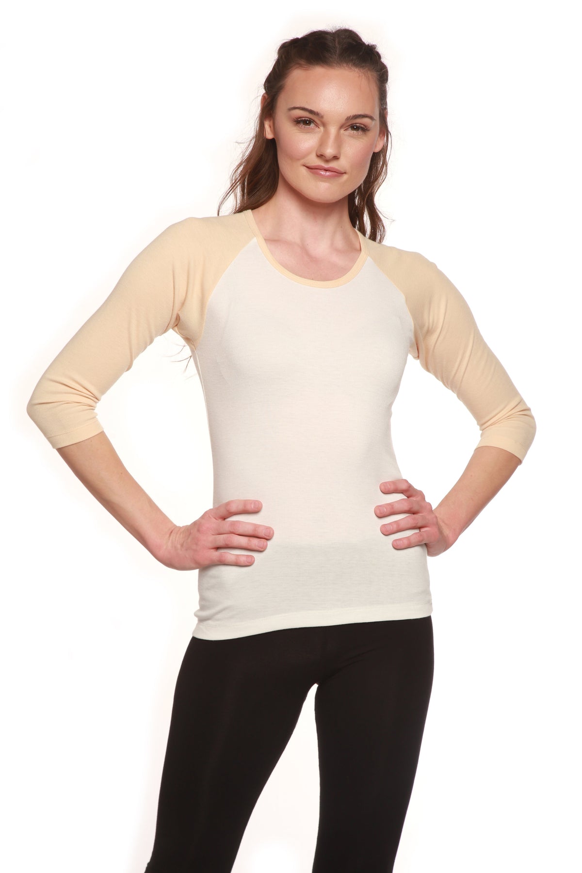 Clearance Women's Bamboo Viscose/Sorona 3/4 Sleeve T-Shirt - WONDERWALL