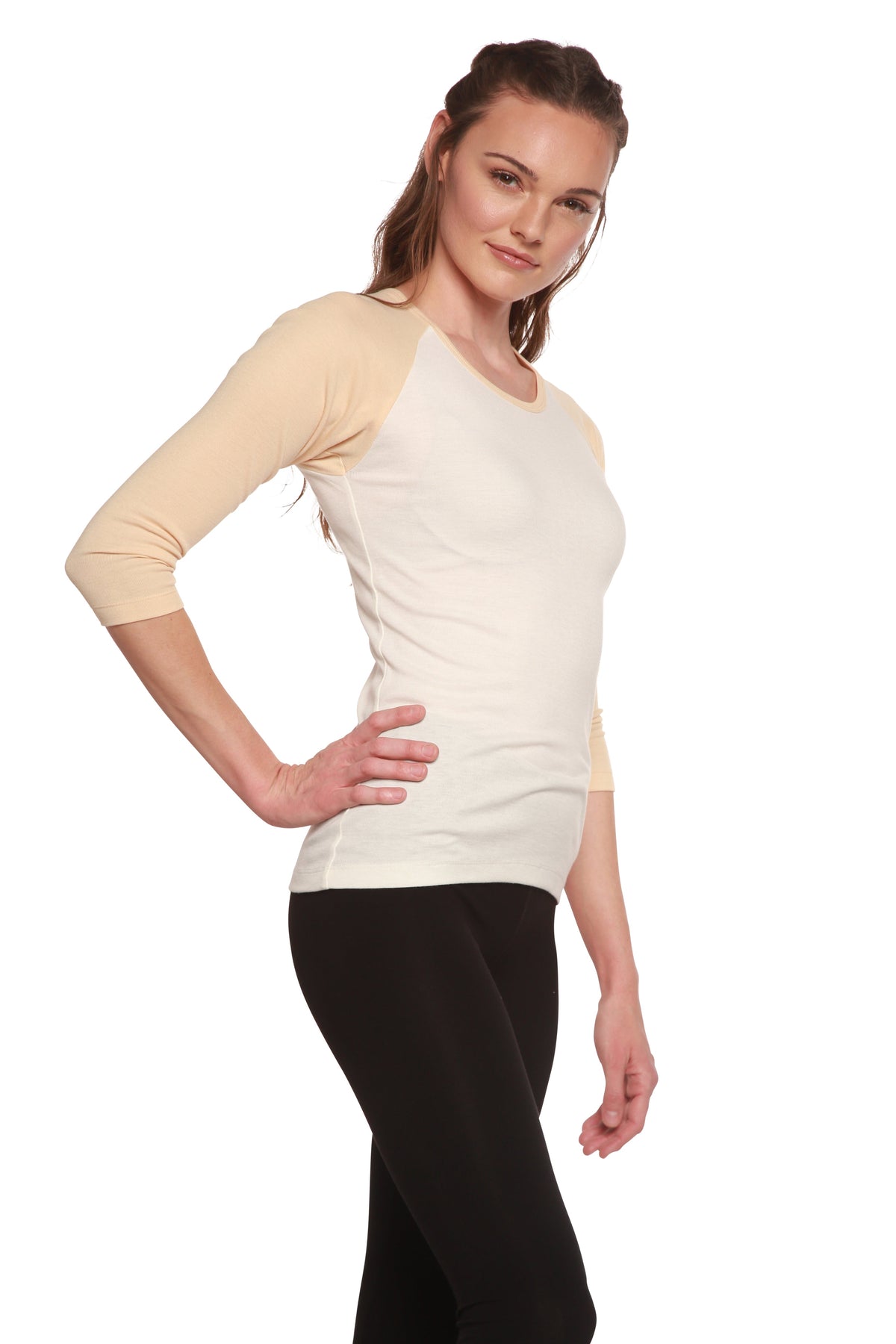 Clearance Women's Bamboo Viscose/Sorona 3/4 Sleeve T-Shirt - WONDERWALL
