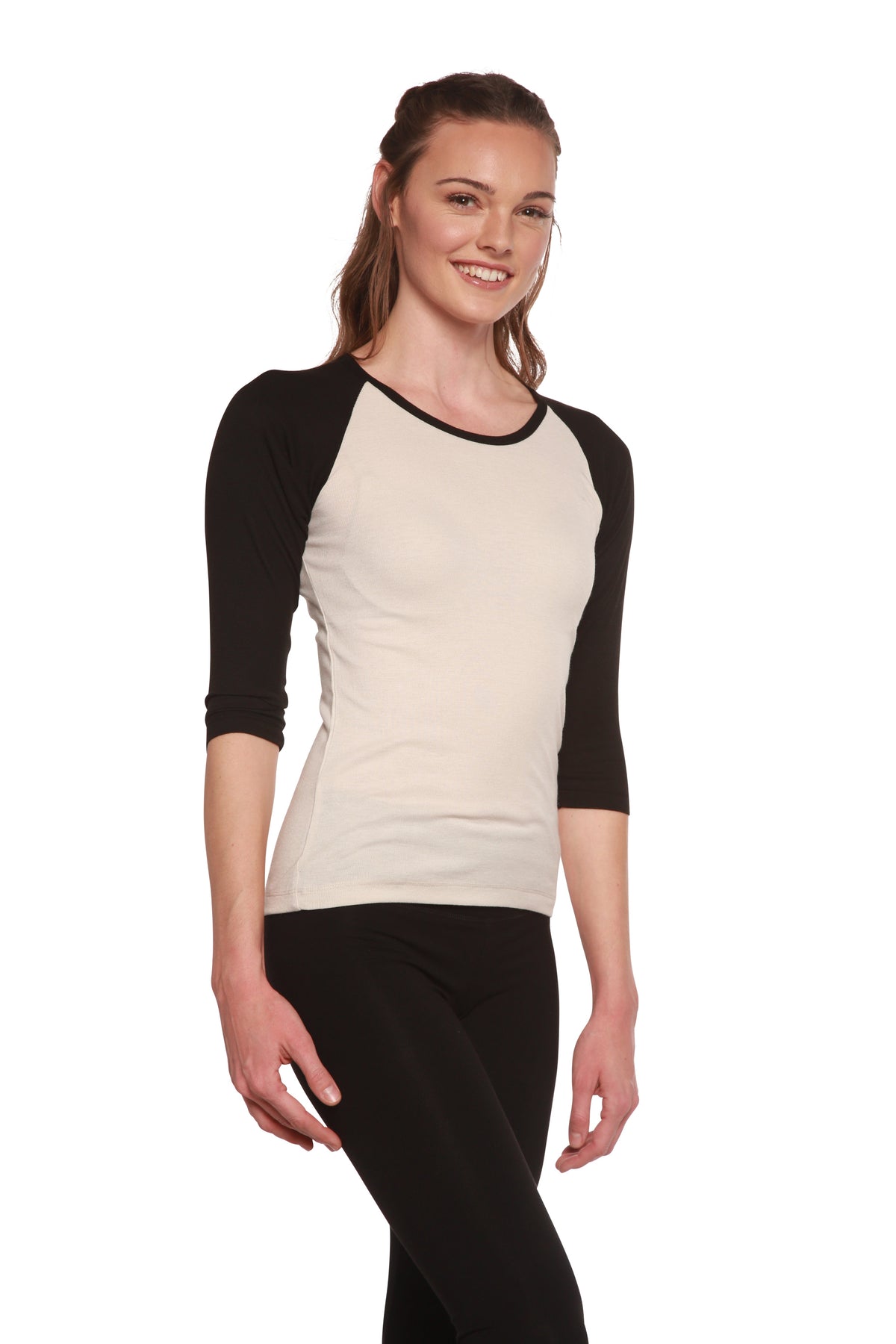 Clearance Women's Bamboo Viscose/Sorona 3/4 Sleeve T-Shirt - WONDERWALL