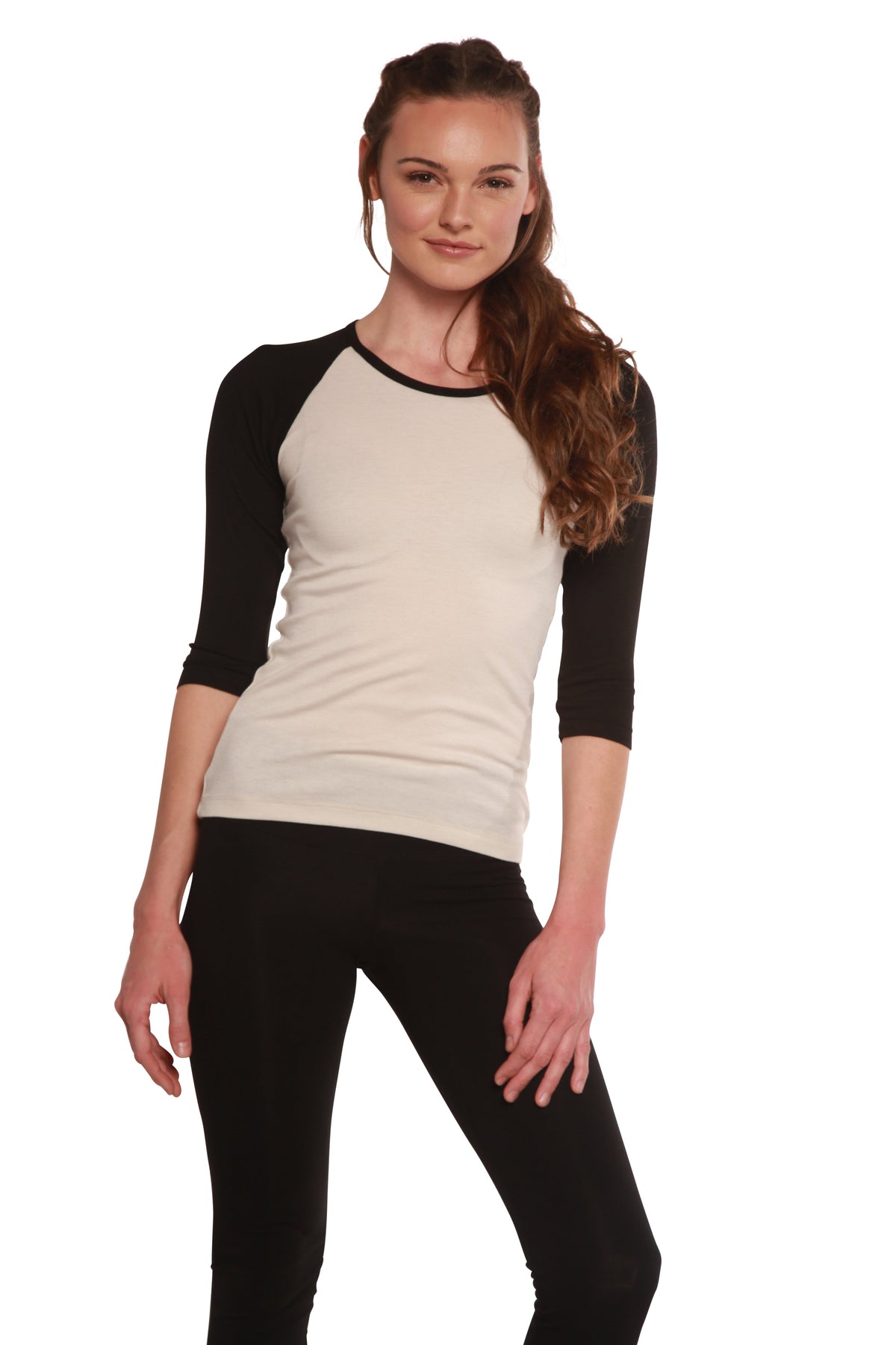 Clearance Women's Bamboo Viscose/Sorona 3/4 Sleeve T-Shirt - WONDERWALL