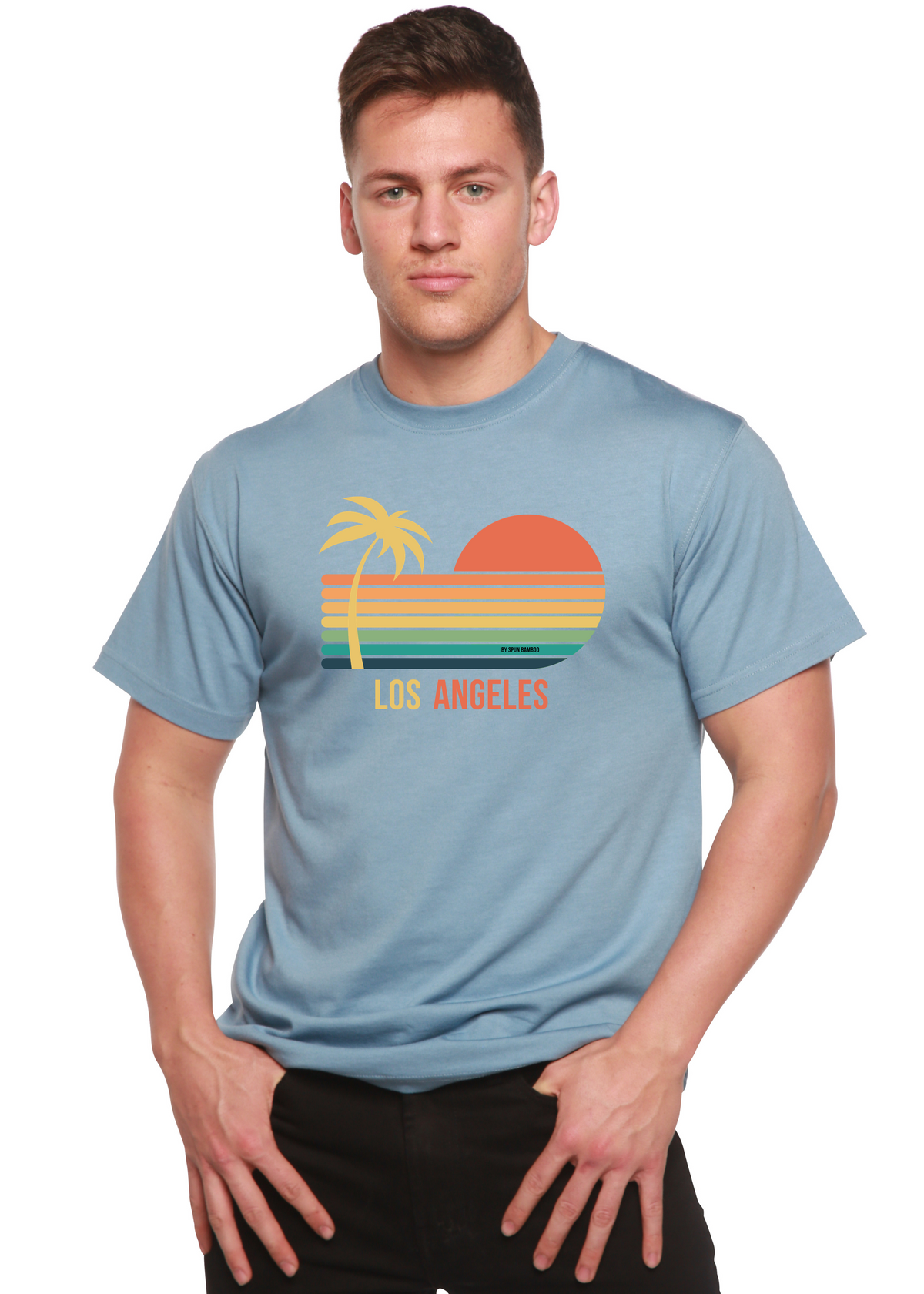 Los Angeles Unisex Bamboo Viscose/Organic Cotton Short Sleeve Graphic T-Shirt - WONDERWALL