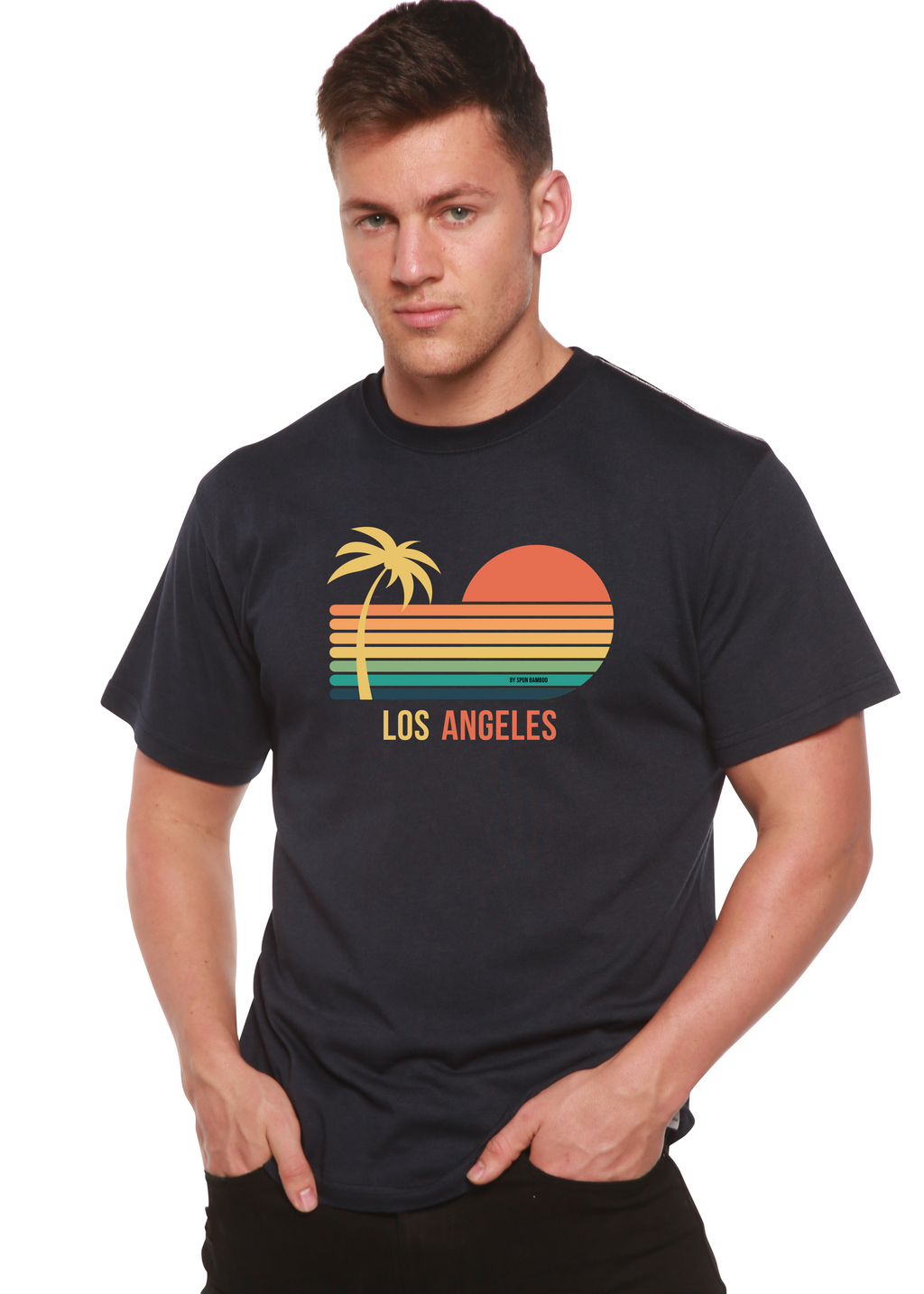 Los Angeles Unisex Bamboo Viscose/Organic Cotton Short Sleeve Graphic T-Shirt - WONDERWALL