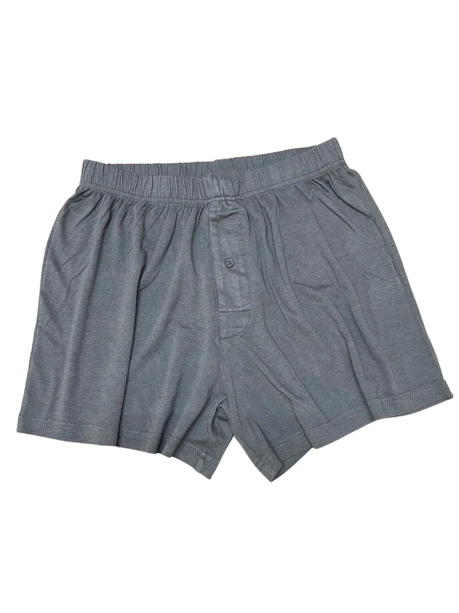 Men's Bamboo Underwear Set - Tank Top + Boxers in Charcoal Grey Color - WONDERWALL