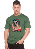 Respectfully Middle Finger Unisex Bamboo/Cotton Graphic T-Shirt - WONDERWALL