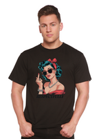 Respectfully Middle Finger Unisex Bamboo/Cotton Graphic T-Shirt - WONDERWALL