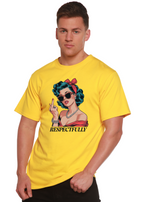 Respectfully Middle Finger Unisex Bamboo/Cotton Graphic T-Shirt - WONDERWALL