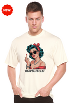 Respectfully Middle Finger Unisex Bamboo/Cotton Graphic T-Shirt - WONDERWALL