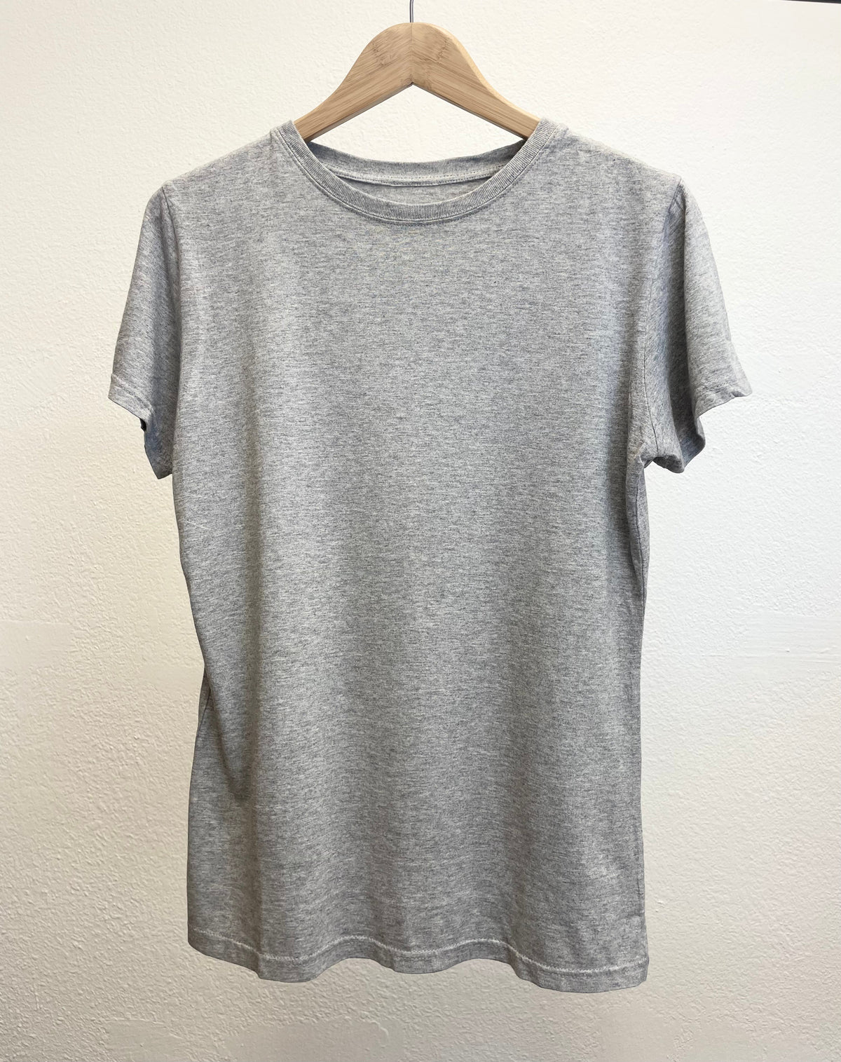 Spun Bamboo Women's Bamboo/Cotton Short Sleeve Crew Neck T-Shirt - Heather Grey - WONDERWALL