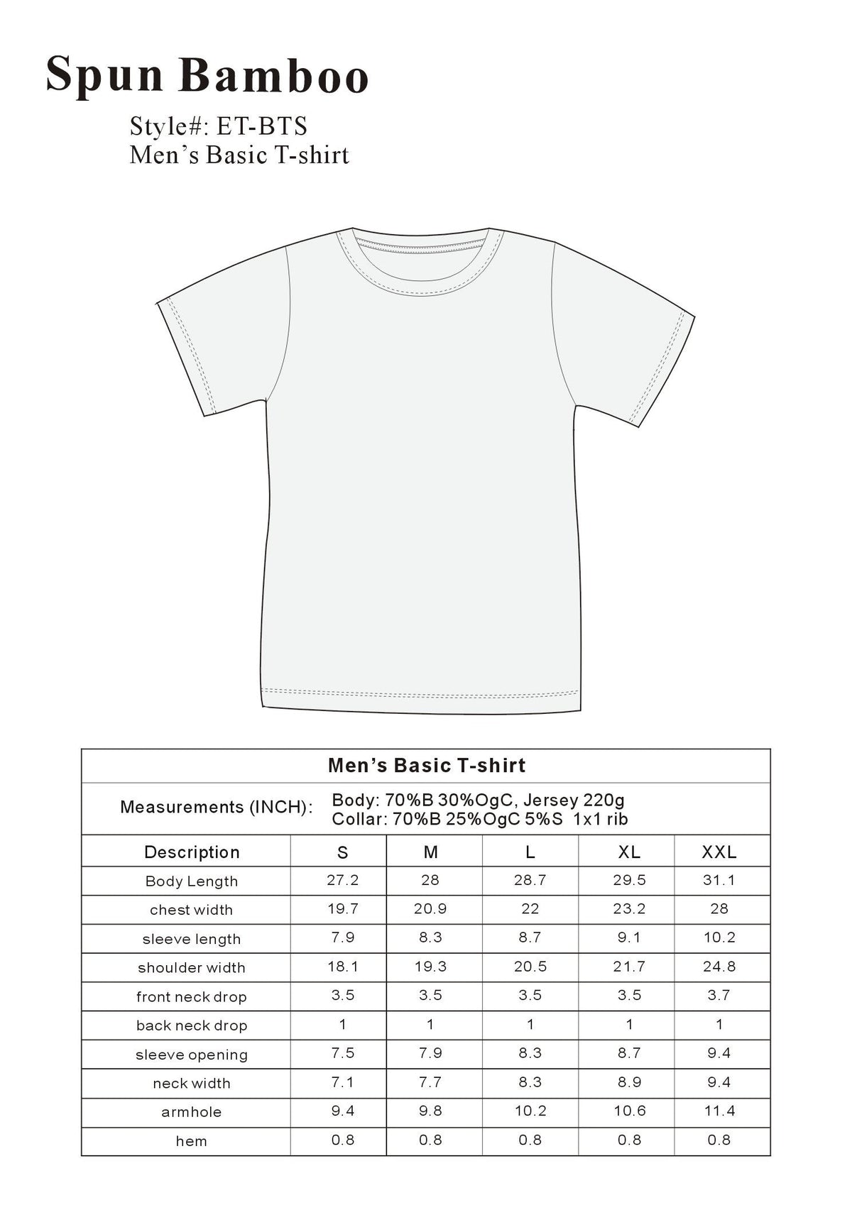The Original Men's Bamboo Viscose/Organic Cotton Short Sleeve T-Shirt - Classic Cut - WONDERWALL