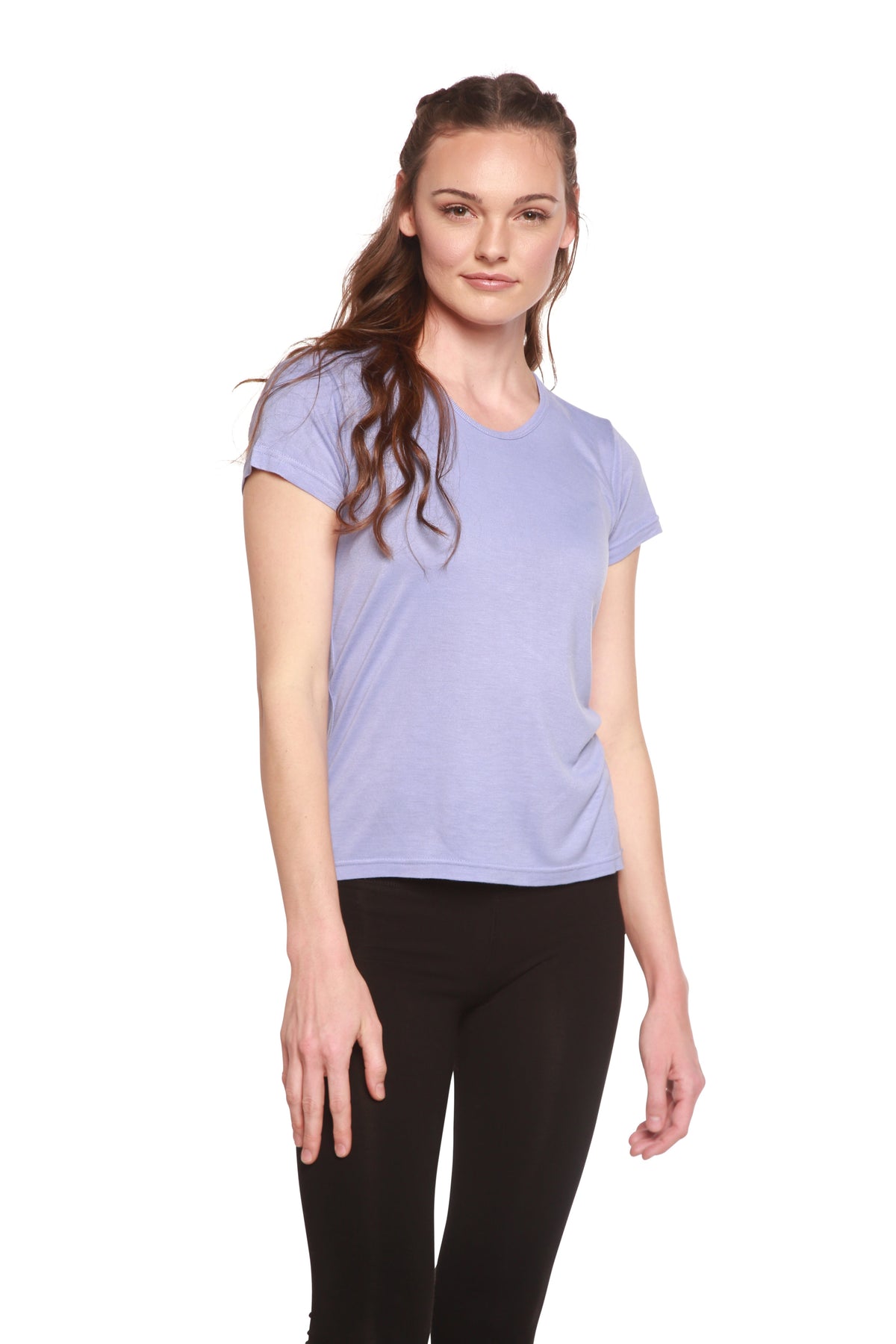 Women's 100% Bamboo Viscose Scoop Neck Short Sleeve T-Shirt - WONDERWALL