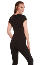 Women's 100% Bamboo Viscose Scoop Neck Short Sleeve T-Shirt - WONDERWALL