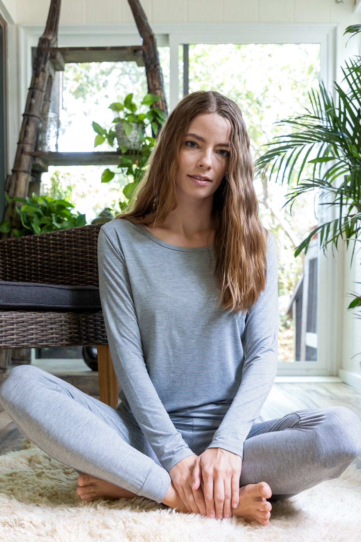 Women's Bamboo Lounge Long Sleeve T-Shirt - WONDERWALL