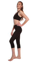 Women's Bamboo Viscose/Cotton Capri Style Leggings - WONDERWALL