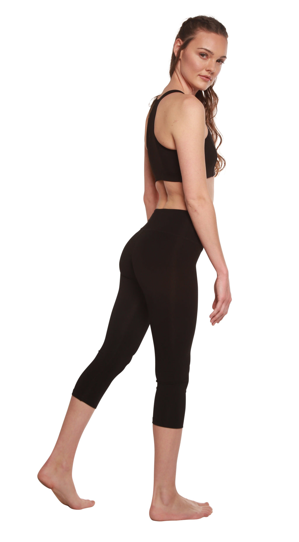 Women's Bamboo Viscose/Cotton Capri Style Leggings - WONDERWALL