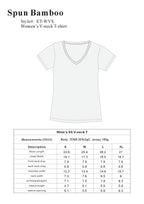 Women's Bamboo Viscose/Cotton V-Neck Cap Sleeve T-Shirt - WONDERWALL