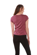 Women's Bamboo Viscose/Cotton V-Neck Cap Sleeve T-Shirt - WONDERWALL