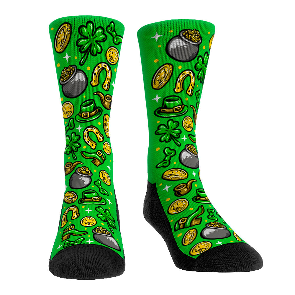 St. Patrick's Day All-Over Crew Socks