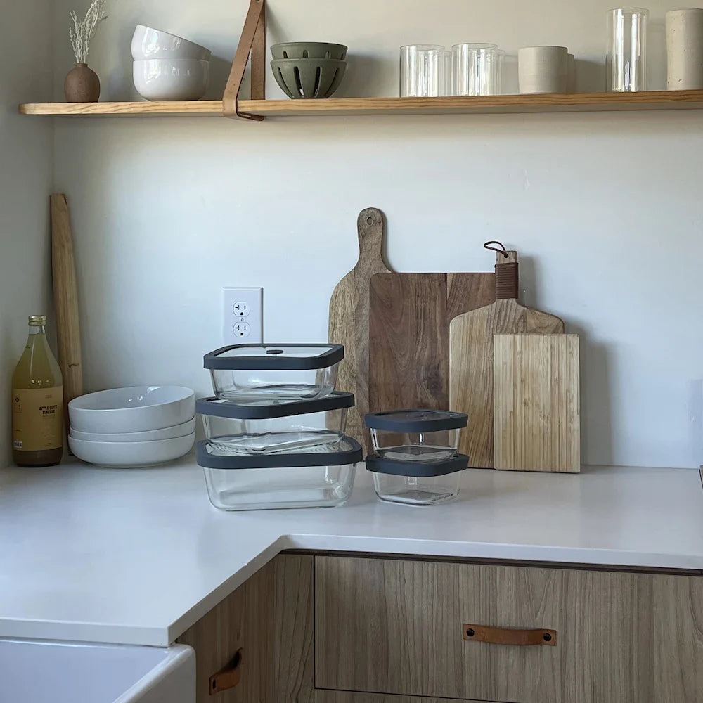 Square Glass Food Storage Containers