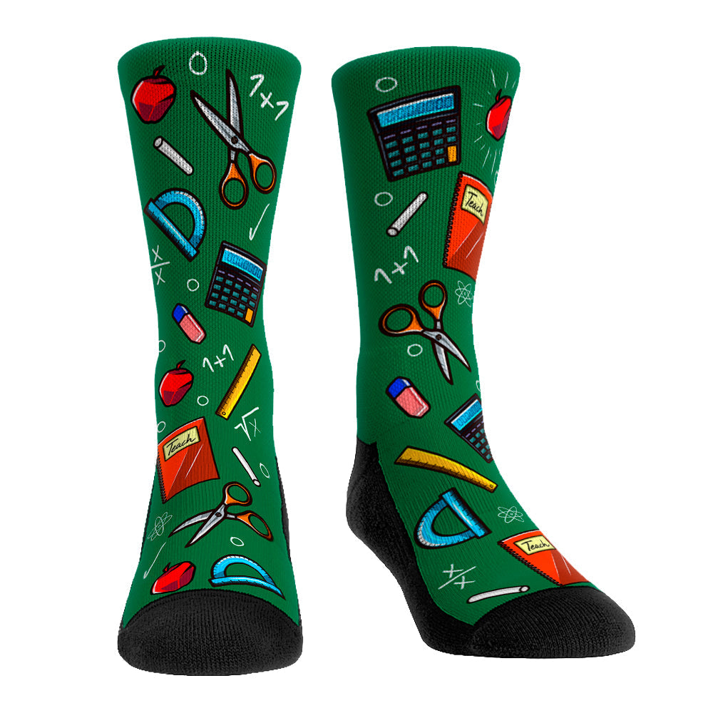 Teacher All-Over Icons Crew Socks