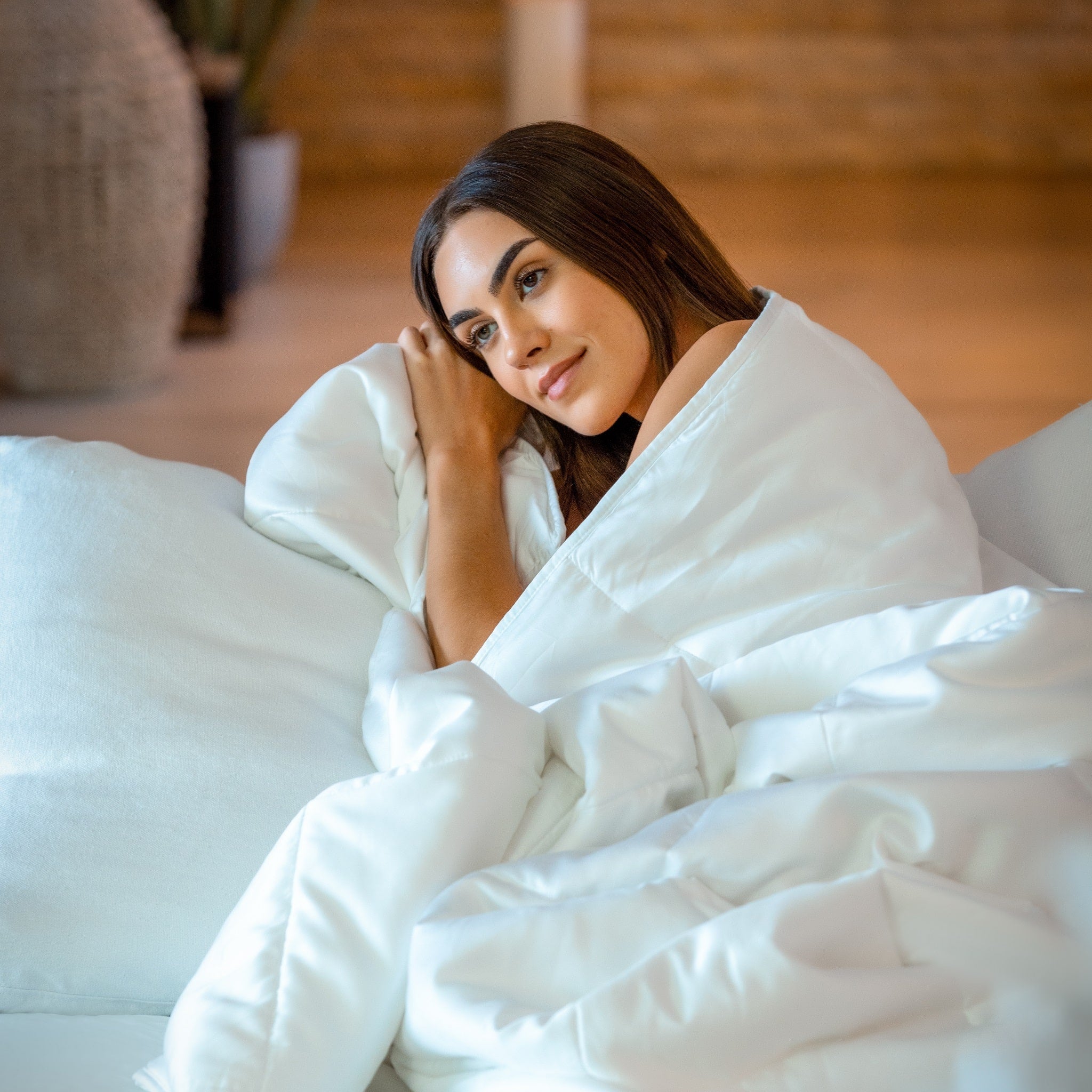 Cooling Comforter Set – Temperature - Regulating Eucalyptus Silk Comforter & Pillow Shams