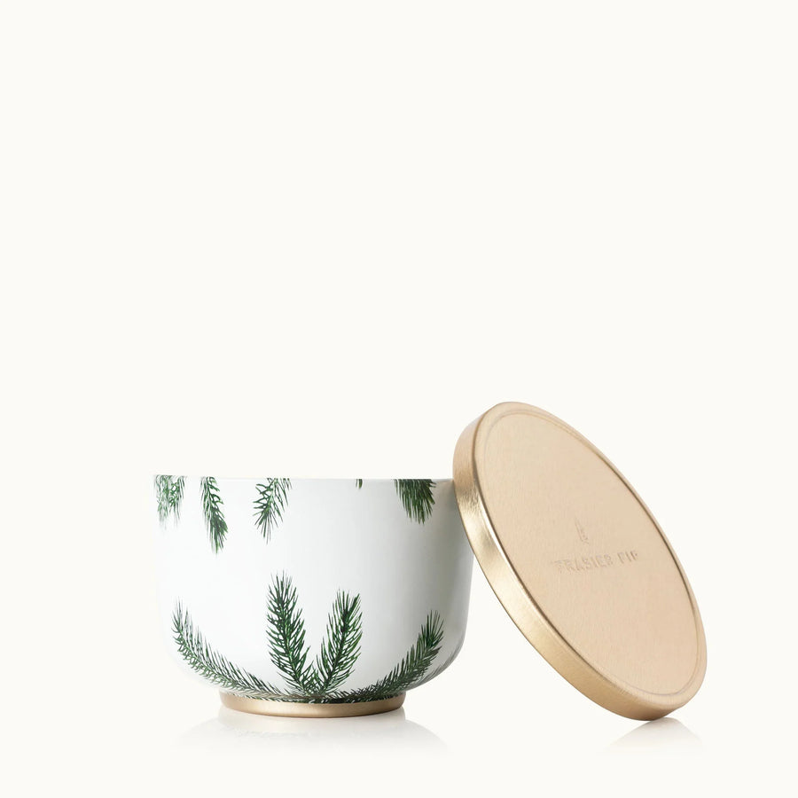 Frasier Fir Candle Tin with Gold Lid 6.5 oz