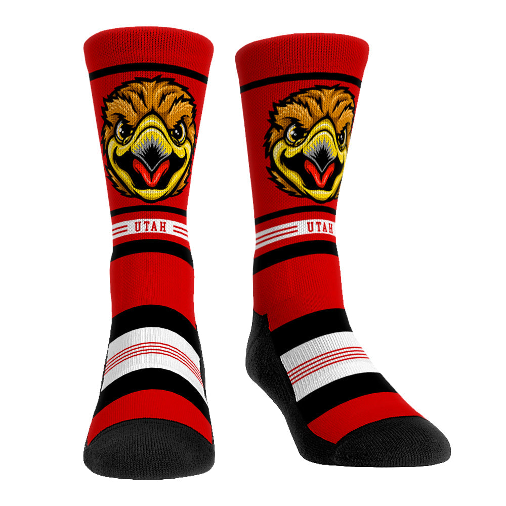 Utah Utes - Game Face Mascot Crew Socks