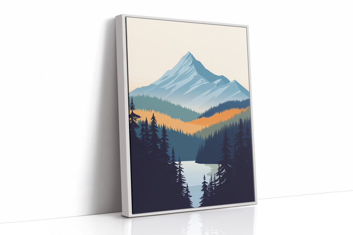 WONDERWALL ‘L’Atelier Fun Collection’ Serene Peaks - Modern Mountain Landscape Print