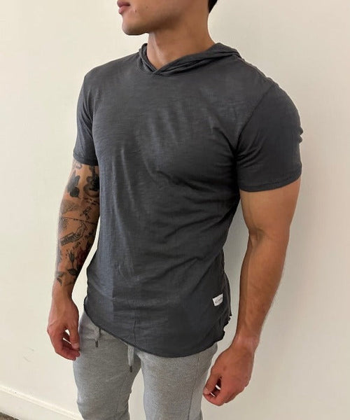 4 Corners Short Sleeve Hoodie (Dusk) 100% USA Cotton