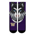 Washington Huskies - Harry the Husky Mascot Crew Socks