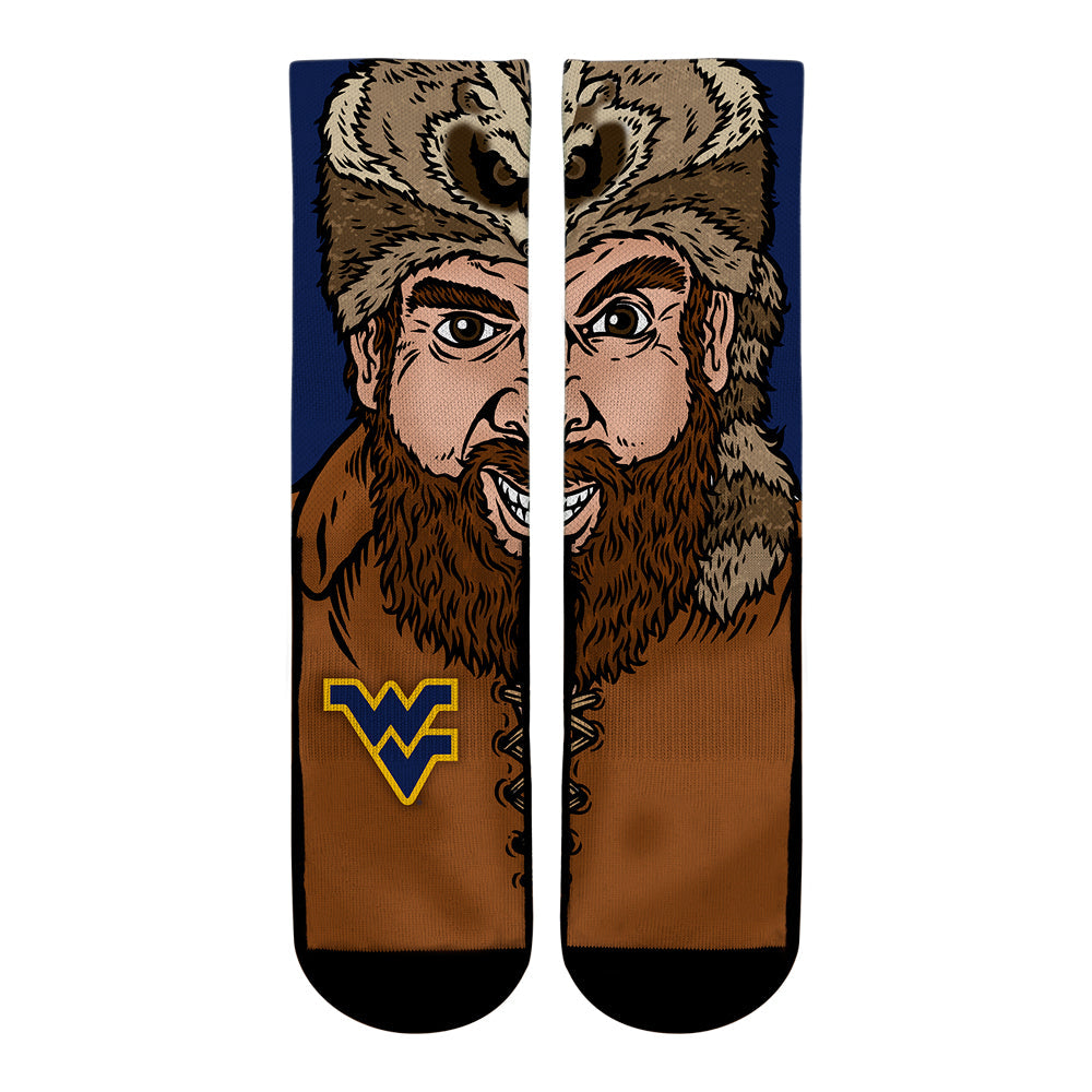 West Virginia Mountaineers - Mascot Crew Socks