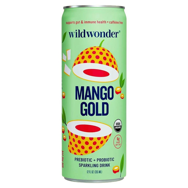 'Mango Gold' Organic Prebiotic + Probiotic Sparkling Drink (12OZ)