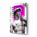 WONDERWALL ‘L’Atelier Fun Collection’ Classical Statue Collage with Magenta Block Glass Wall Art