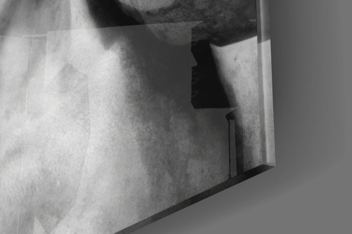 WONDERWALL ‘L’Atelier Fun Collection’ Classical Bust with Magenta Eye Band Glass Wall Art