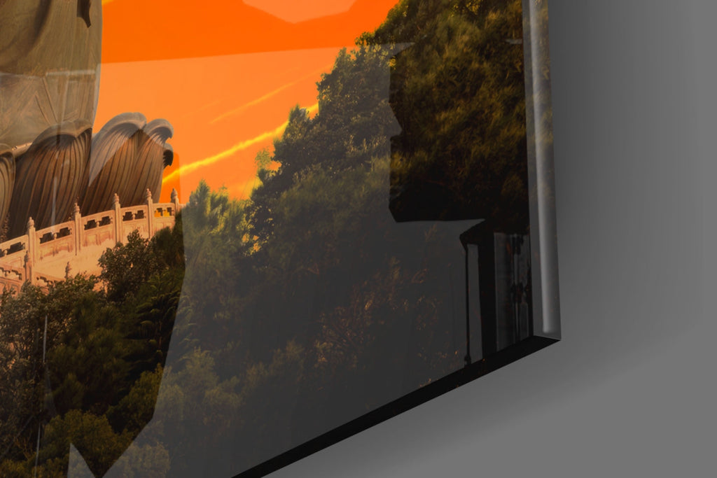 WONDERWALL ‘L’Atelier Fun Collection’ Buddha at Sunset Glass Wall Art